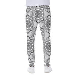 Zentangle Floral Pattern Print Scuba Joggers