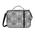 Zentangle Floral Pattern Print Shoulder Strap Bible Bag