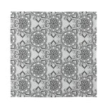 Zentangle Floral Pattern Print Silk Bandana