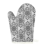 Zentangle Floral Pattern Print Single Oven Mitt