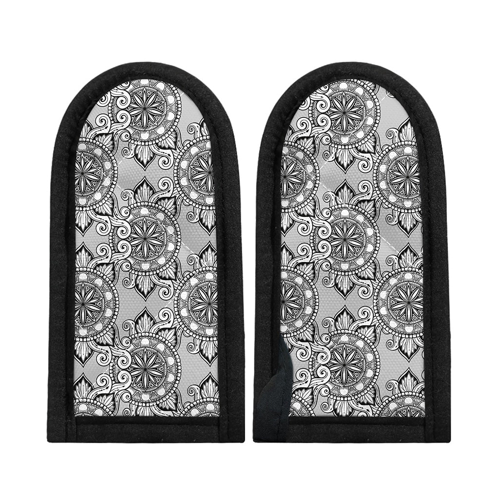 Zentangle Floral Pattern Print Skillet Handle Cover