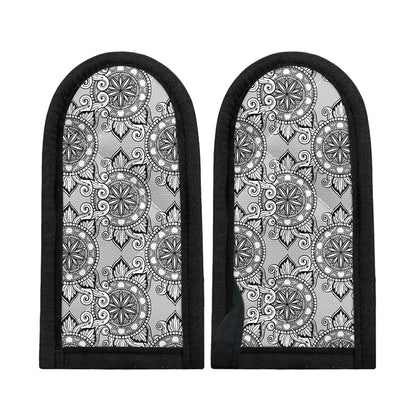 Zentangle Floral Pattern Print Skillet Handle Cover