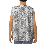 Zentangle Floral Pattern Print Sleeveless Baseball Jersey