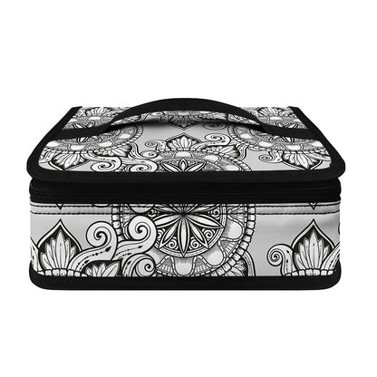 Zentangle Floral Pattern Print Small Lunch Bag