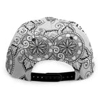 Zentangle Floral Pattern Print Snapback Cap