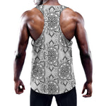 Zentangle Floral Pattern Print Training Tank Top
