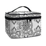 Zentangle Floral Pattern Print Travel Makeup Bag