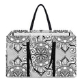 Zentangle Floral Pattern Print Utility Tote Bag