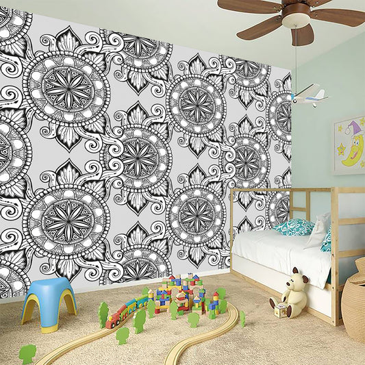 Zentangle Floral Pattern Print Wall Sticker