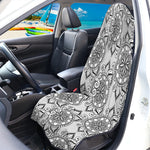 Zentangle Floral Pattern Print Waterproof Car Seat Cover