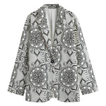 Zentangle Floral Pattern Print Women's Blazer