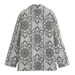 Zentangle Floral Pattern Print Women's Blazer