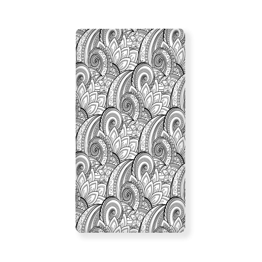 Zentangle Flower Pattern Print Baby Crib Sheet