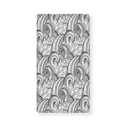 Zentangle Flower Pattern Print Baby Crib Sheet