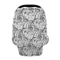 Zentangle Flower Pattern Print Baby Seat Cover