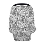 Zentangle Flower Pattern Print Baby Seat Cover