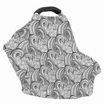 Zentangle Flower Pattern Print Baby Seat Cover