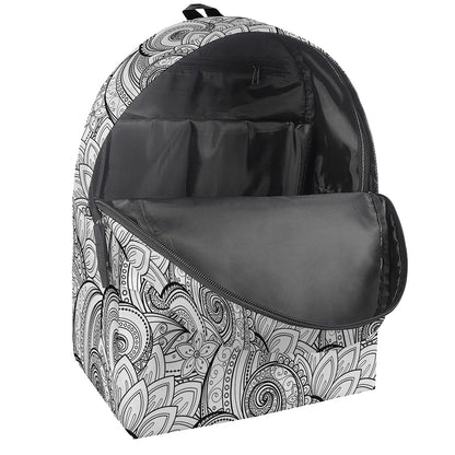 Zentangle Flower Pattern Print Backpack