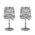 Zentangle Flower Pattern Print Bar Stool Covers