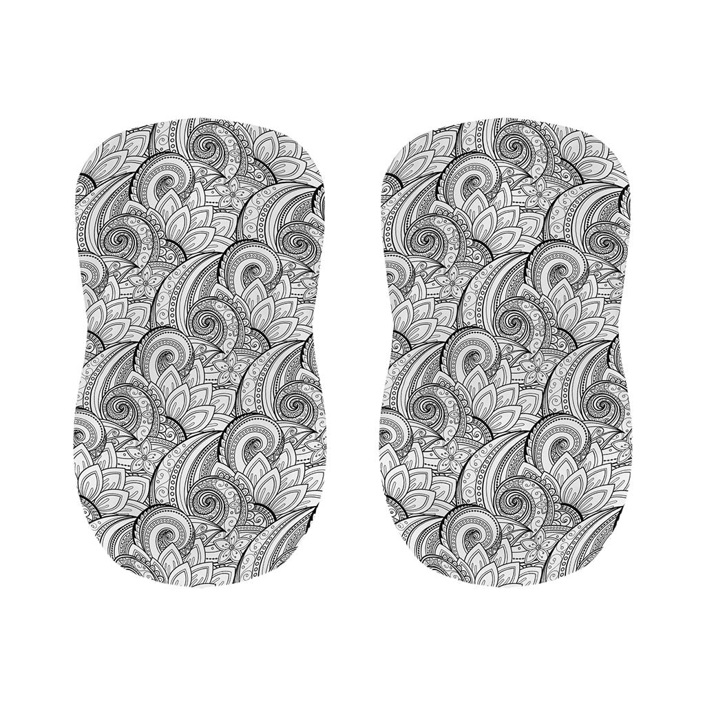 Zentangle Flower Pattern Print Bar Stool Covers