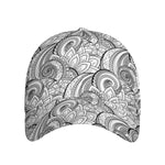 Zentangle Flower Pattern Print Baseball Cap