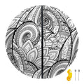 Zentangle Flower Pattern Print Basketball