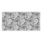 Zentangle Flower Pattern Print Beach Towel