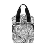 Zentangle Flower Pattern Print Bible Tote Bag