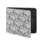 Zentangle Flower Pattern Print Bifold Wallet
