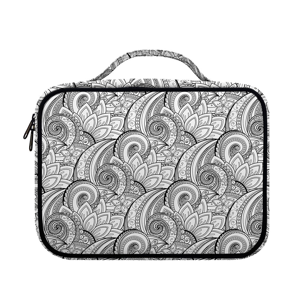 Zentangle Flower Pattern Print Briefcase Bible Bag