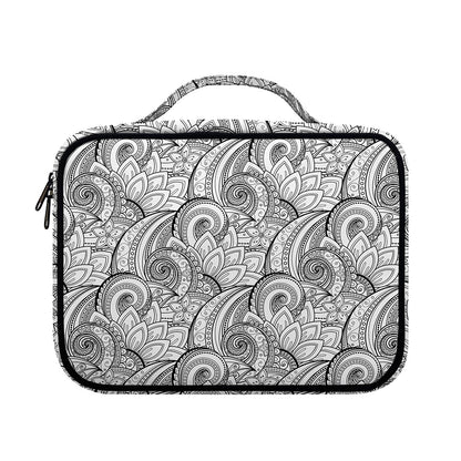 Zentangle Flower Pattern Print Briefcase Bible Bag