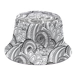 Zentangle Flower Pattern Print Bucket Hat