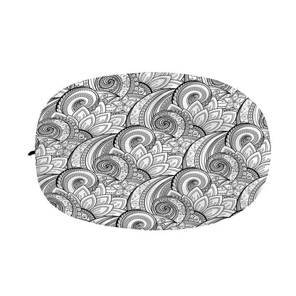 Zentangle Flower Pattern Print Car Side Mirror Covers