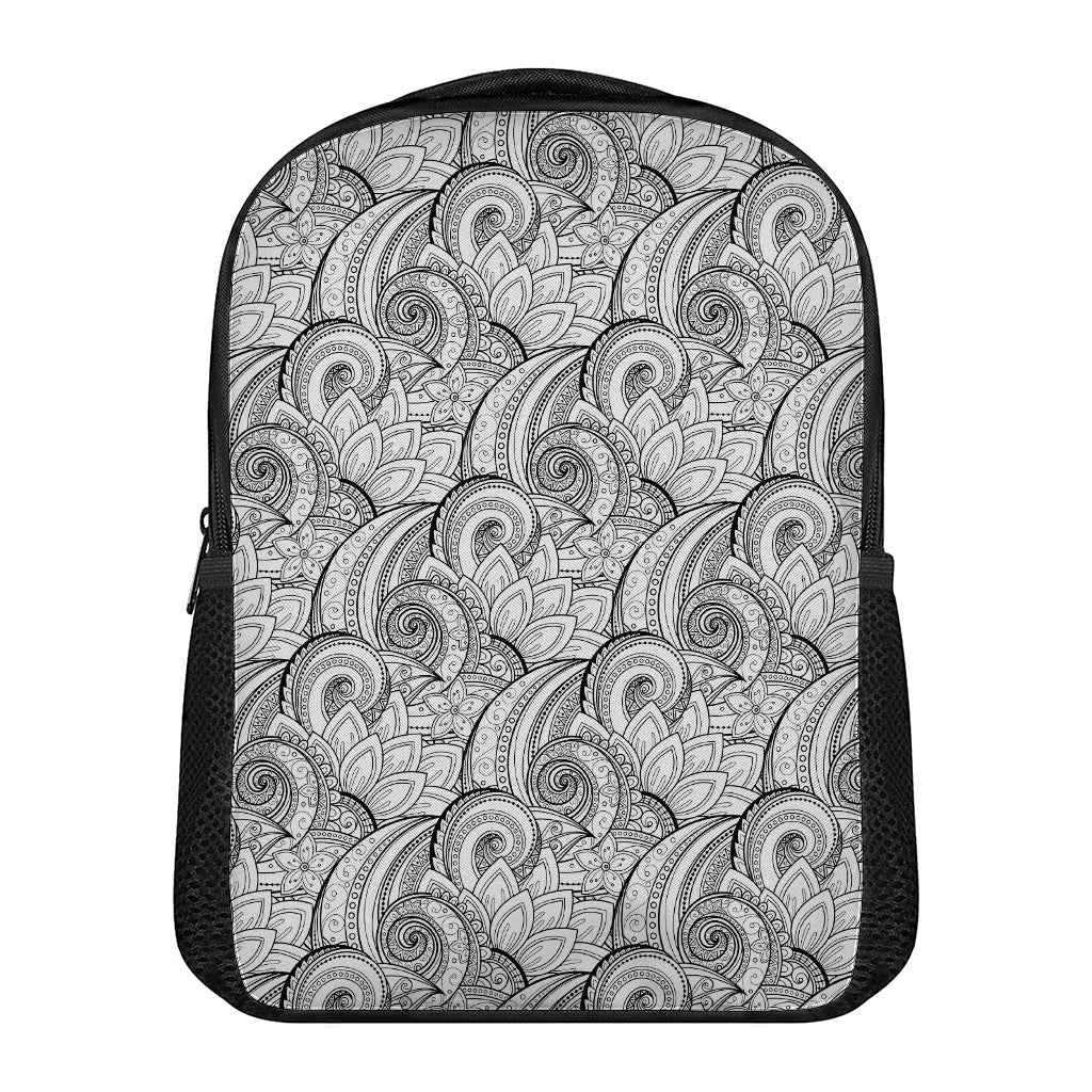 Zentangle Flower Pattern Print Casual Backpack