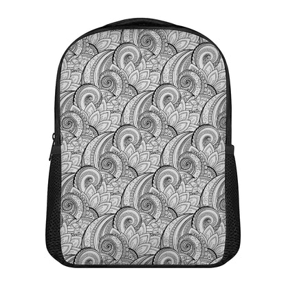 Zentangle Flower Pattern Print Casual Backpack