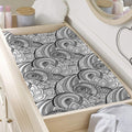 Zentangle Flower Pattern Print Changing Pad Cover
