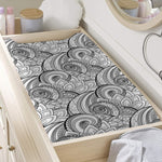 Zentangle Flower Pattern Print Changing Pad Cover