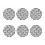 Zentangle Flower Pattern Print Coaster Set