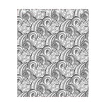 Zentangle Flower Pattern Print Curtain