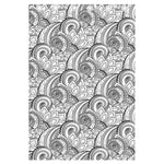 Zentangle Flower Pattern Print Curtain