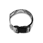 Zentangle Flower Pattern Print Dog Collar