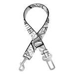 Zentangle Flower Pattern Print Dog Seat Belt