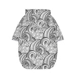 Zentangle Flower Pattern Print Dog Zip Up Hoodie