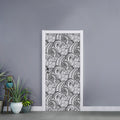 Zentangle Flower Pattern Print Door Sticker