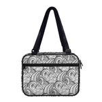 Zentangle Flower Pattern Print Double Strap Bible Bag