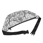 Zentangle Flower Pattern Print Fanny Pack