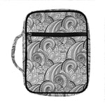 Zentangle Flower Pattern Print Front Pocket Bible Bag