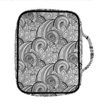 Zentangle Flower Pattern Print Front Pocket Bible Bag