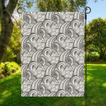 Zentangle Flower Pattern Print Garden Flag