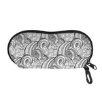 Zentangle Flower Pattern Print Glasses Case